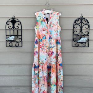 TOLANI Collection Sleeveless V-neck Maxi Dress